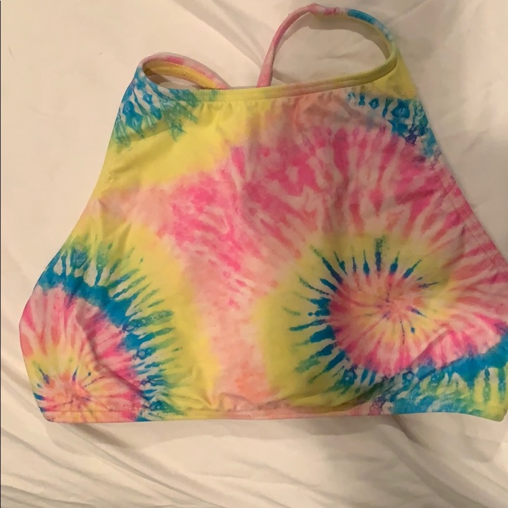 billabong tie dye halter swimsuit top